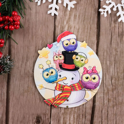 Christmas Themed Wooden Customised Round Travel Coaster 100 mm - 27