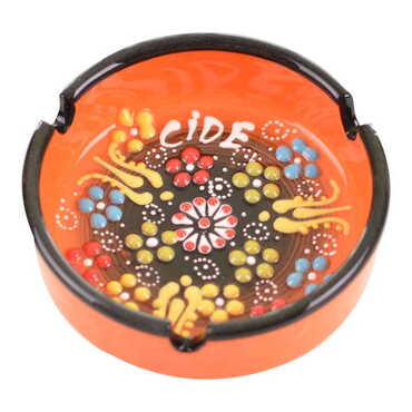 Cide Themed Turkish Ceramic Relief Ashtray Medium Size - 7