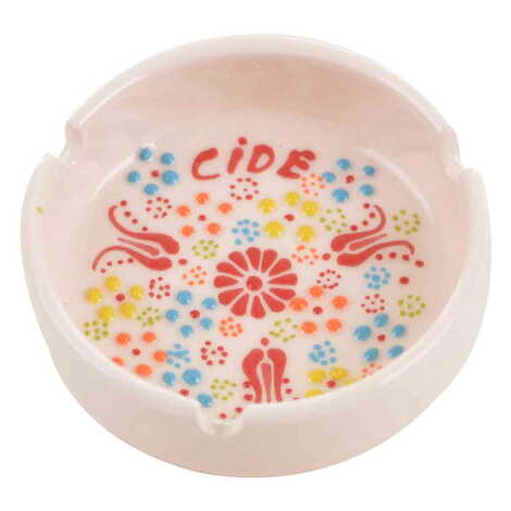 Cide Themed Turkish Ceramic Relief Ashtray Medium Size - 14