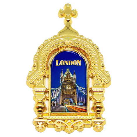 City Themed Metal Orthodox Magnet 45x75 mm - 4