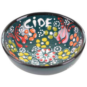 City Themed Turkish Ceramic Relief Bowl 8 cm - 9