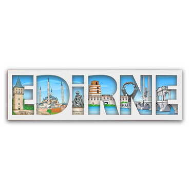 City Themed Wooden Customised City Name Letter Souvenir Fridge Magnet - Myros