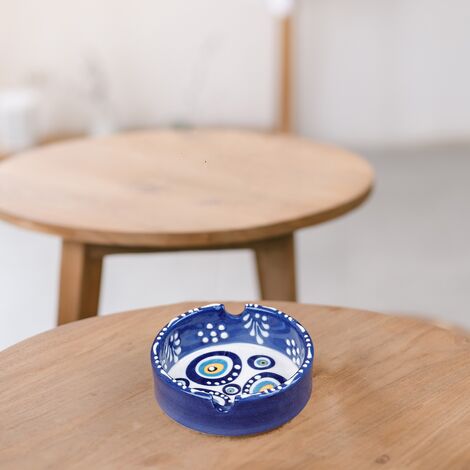 Wholesale Evil Eye Small Paşabahçe Custom Embossed Ashtray - 3