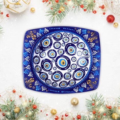 Wholesale Evil Eye Special Embossing Square Plate 267 Mm - 4