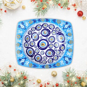 Wholesale Evil Eye Special Embossing Square Plate 267 Mm - 5