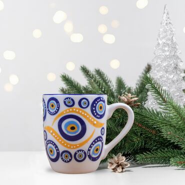 Wholesale Custom Embossed Evil Eye Cloud Mug - 8