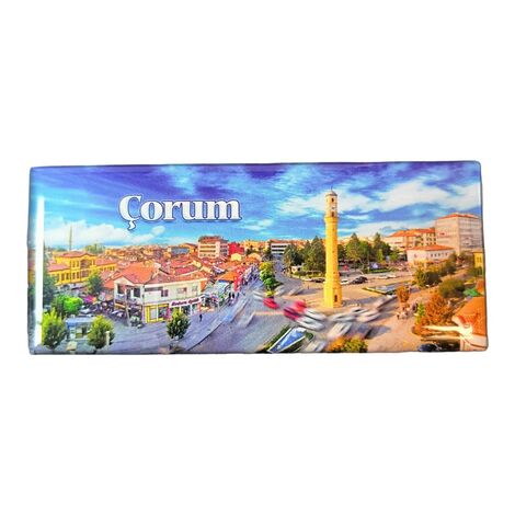 Toptan Çorum Temalı Myros Panaromik Magnet 120x50 mm - 3