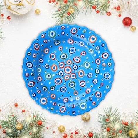 Wholesale 25 Cm Embossed Plate Evil Eye - 2