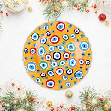 Wholesale 25 Cm Embossed Plate Evil Eye - 4