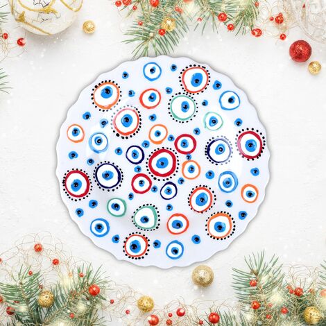 Wholesale 25 Cm Embossed Plate Evil Eye - 5