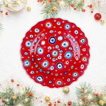 Wholesale 25 Cm Embossed Plate Evil Eye - 8