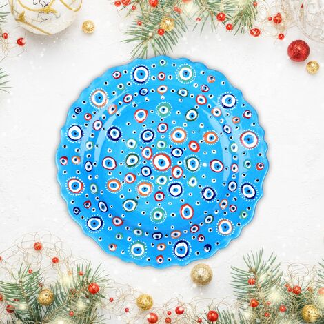 Wholesale 30 Cm Embossed Plate Evil Eye - 2