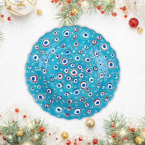 Wholesale 30 Cm Embossed Plate Evil Eye - 5