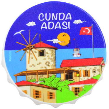 Toptan Cunda Temalı Uv Baskılı Küçük Kapak Açacak Magnet 58x15 mm - 4