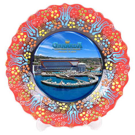 Customazible Turkish Ceramic Plate With Epoxy 12 Cm - 5