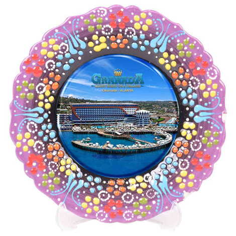 Customazible Turkish Ceramic Plate With Epoxy 12 Cm - 7