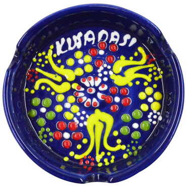 Customazible Turkish Ceramic Relief Ashtray Small Size - 7