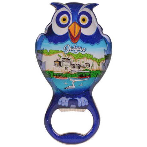 Toptan Dalyan Temalı Myros Metal Baykuş Açacak Magnet 88x47 mm - 4