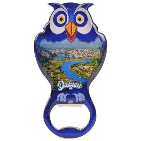 Toptan Dalyan Temalı Myros Metal Baykuş Açacak Magnet 88x47 mm - 6