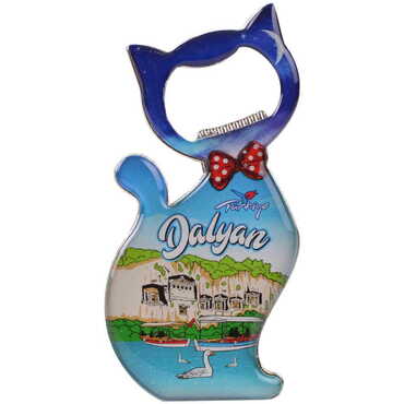 Toptan Dalyan Temalı Myros Metal Kedi Açacak Magnet 97x48 mm - 5