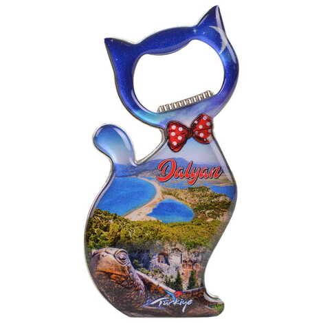 Toptan Dalyan Temalı Myros Metal Kedi Açacak Magnet 97x48 mm - 6