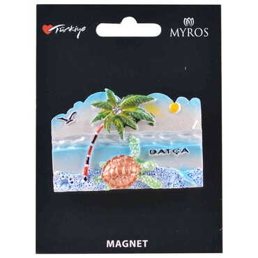 Toptan Datça Temalı Kartonetli Taşlı ve Sedefli Polyester Magnet - 3