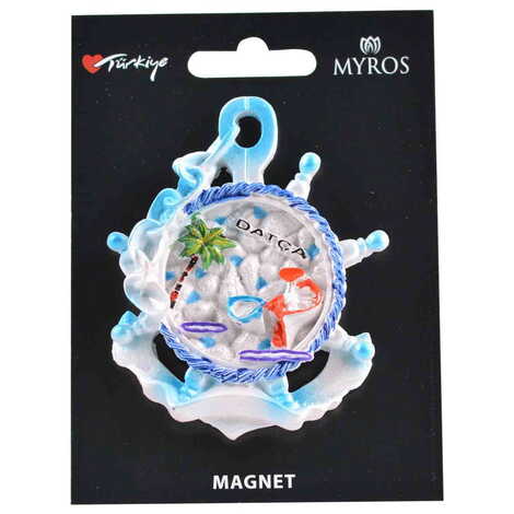 Toptan Datça Temalı Kartonetli Taşlı ve Sedefli Polyester Magnet - 5