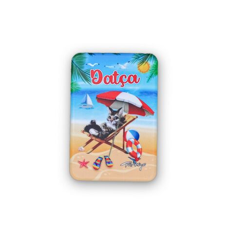 Datca Themed Customised UV Printed Plastic Base Rectangle Fridge Magnet 80x50 mm - 5