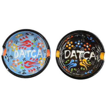 Datca Themed Turkish Ceramic B Serie Ashtray Small Size - 2