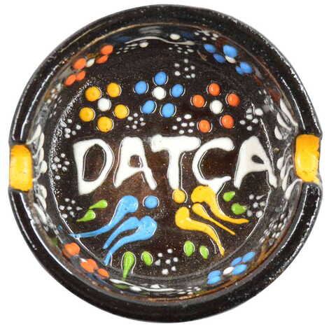 Datca Themed Turkish Ceramic B Serie Ashtray Small Size - 4