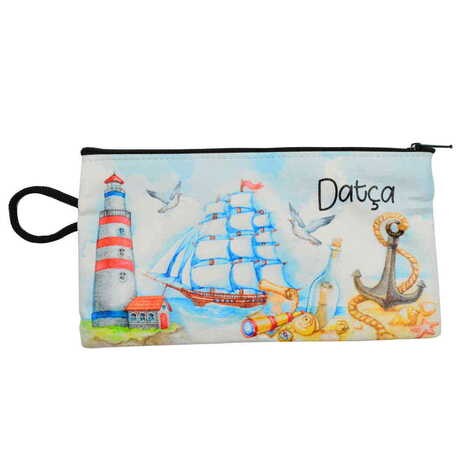 Datca Themed Turkish Woven Wallet 183x97x8 mm - 3