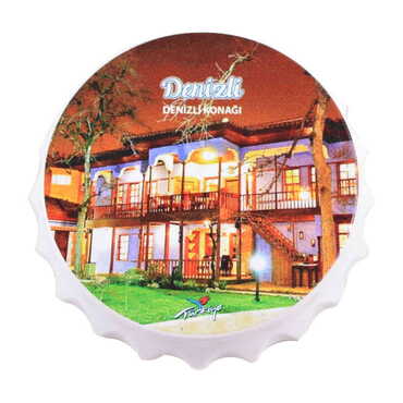 Denizli Themed Customised Uv Printed Bottle Cap Shaped Plastic Base Bottle Opener 63x15 mm - 7