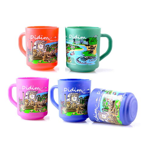 Didim Themed Colored Glass Mug - 3