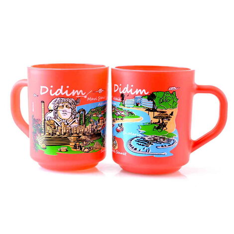 Didim Themed Colored Glass Mug - 4