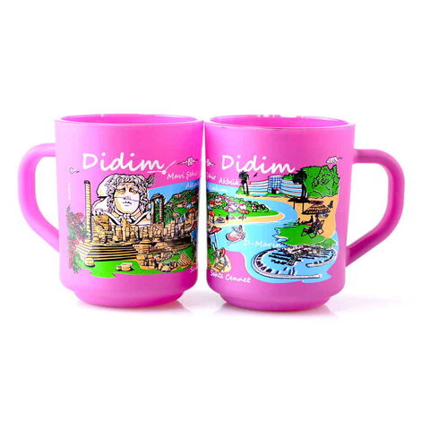 Didim Themed Colored Glass Mug - 5