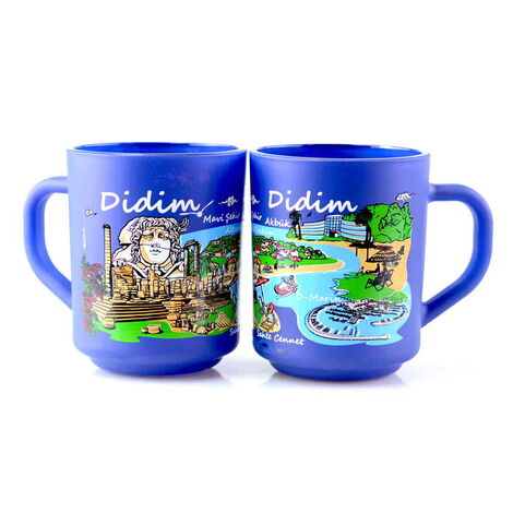 Didim Themed Colored Glass Mug - 7