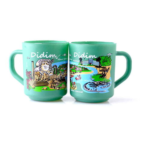 Didim Themed Colored Glass Mug - 8