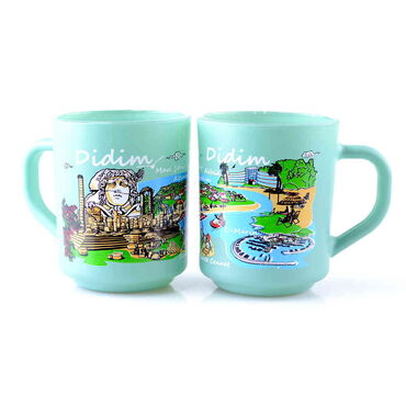 Didim Themed Colored Glass Mug - 9