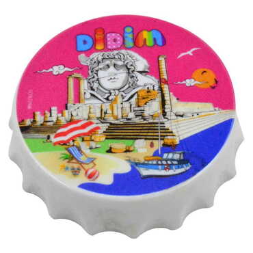 Didim Themed Customised UV Printed Bottle Cap Shaped Plastic Base Bottle Opener 58x15 mm - 4