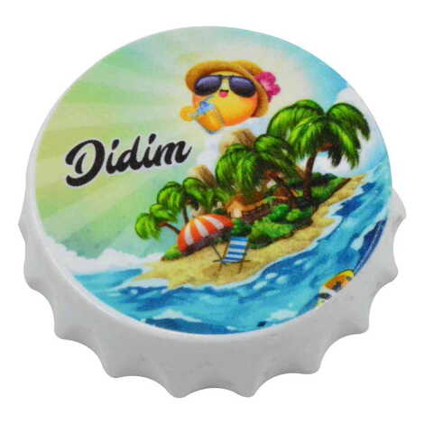 Didim Themed Customised UV Printed Bottle Cap Shaped Plastic Base Bottle Opener 58x15 mm - 5