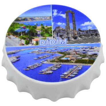 Didim Themed Customised UV Printed Bottle Cap Shaped Plastic Base Bottle Opener 58x15 mm - 6