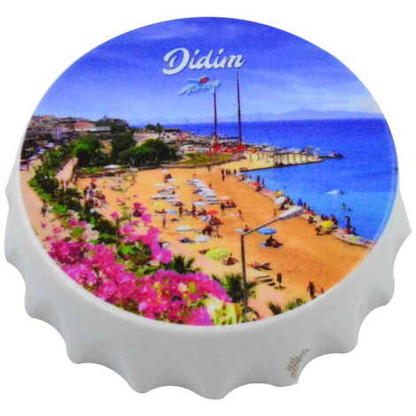 Didim Themed Customised UV Printed Bottle Cap Shaped Plastic Base Bottle Opener 58x15 mm - 7