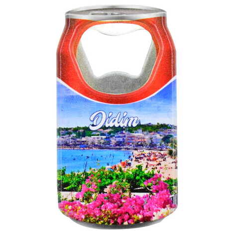 Didim Themed Customised UV Printed Coca Cola Bottle Shape Plastic Base Bottle Opener 43x80 mm - 5