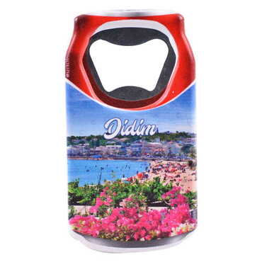 Didim Themed Customised UV Printed Coca Cola Bottle Shape Plastic Base Bottle Opener 43x80 mm - 8