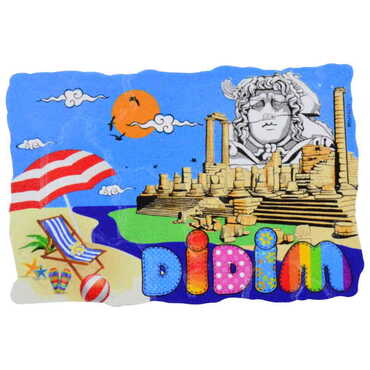 Didim Themed Customised UV Printed Plastic Base Mosaic Pattern Rectangle Fridge Magnet 80x50 mm - 3