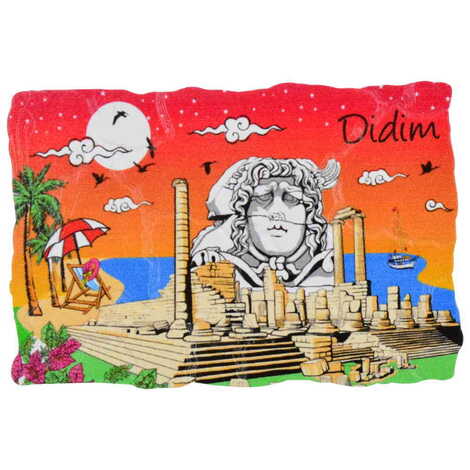 Didim Themed Customised UV Printed Plastic Base Mosaic Pattern Rectangle Fridge Magnet 80x50 mm - 6