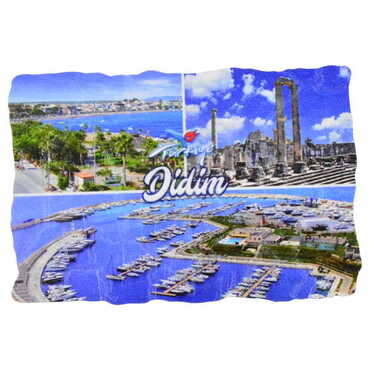 Didim Themed Customised UV Printed Plastic Base Mosaic Pattern Rectangle Fridge Magnet 80x50 mm - 9