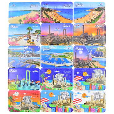 Didim Themed Customised UV Printed Plastic Base Rectangle Fridge Magnet 80x50 mm - 3