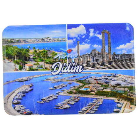 Didim Themed Customised UV Printed Plastic Base Rectangle Fridge Magnet 80x50 mm - 12