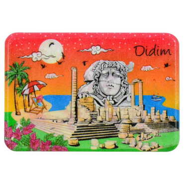 Didim Themed Customised UV Printed Plastic Base Rectangle Fridge Magnet 80x50 mm - 16